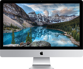 Apple iMac 27-inch Retina 5K Late 2015 viewed from the front
